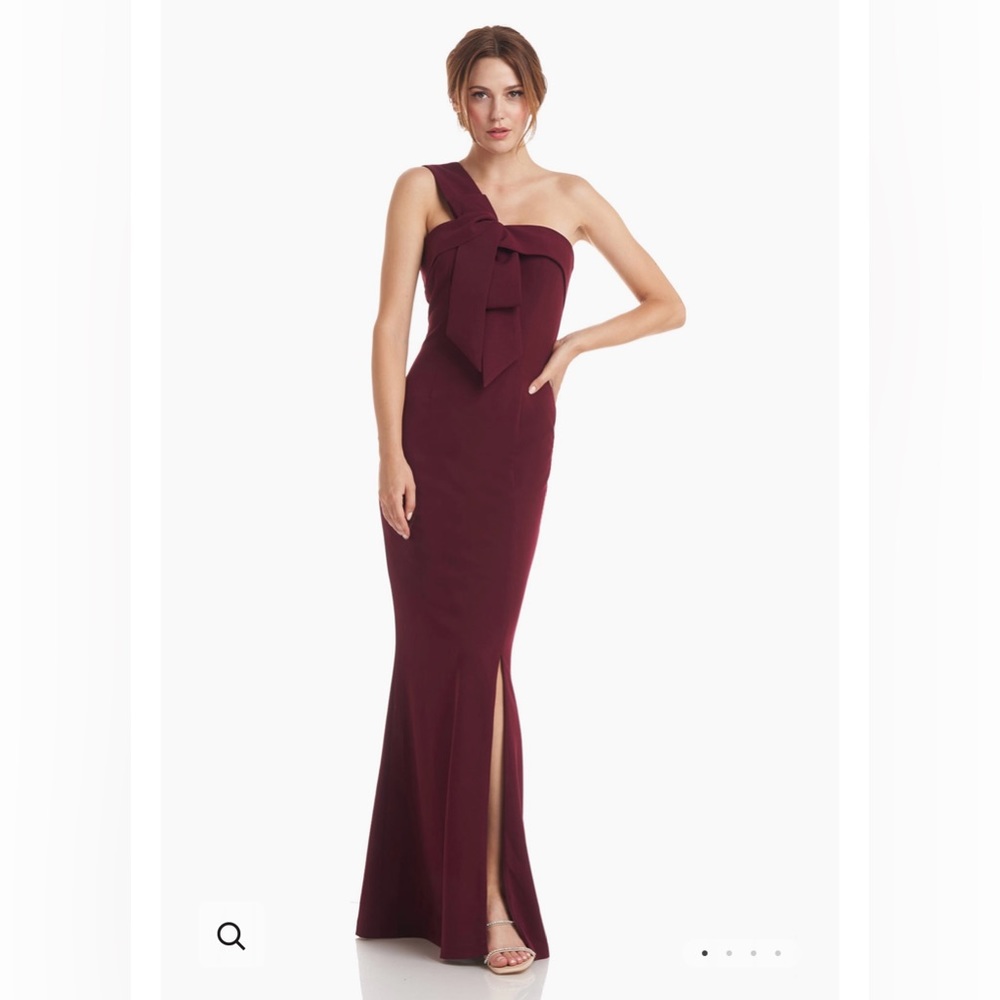 JS Collections, Lucille One Shoulder Bow Gown - Size 2